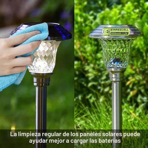 Vista 9 de Baterías AA recargables, baterías solares Ni-MH doble A de alta capacidad 1.2 V precargadas para luces solares al aire libre (AA-1000mAh-12pack)
