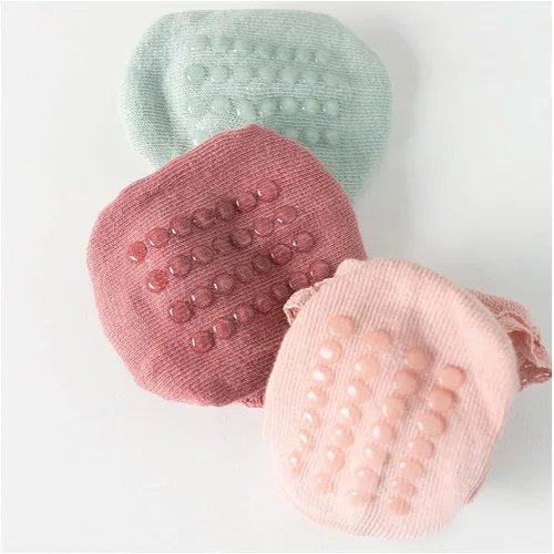 Vista 2 de Yenzat Calcetines antideslizantes para bebés y niñas de 0 a 3 años, 6 pares
