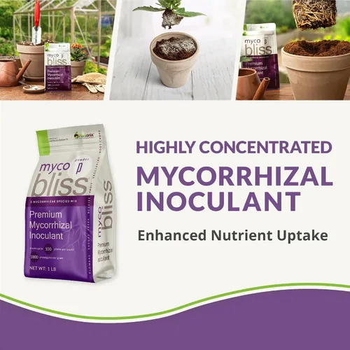 Vista 5 de Ladrillo de coco (650 gm) + polvo Myco Bliss (7.05 oz) – Fibra de coco orgánica para plantas y micorrizas para plantas – Inoculante de hongos
