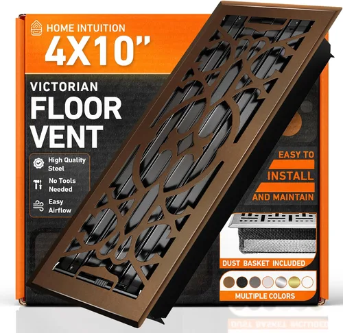 Vista 17 de Cubiertas de ventilación de piso 2X10 con trampa de malla, registro de piso con calor y aire, ventilación de piso metálica transitable para conducto