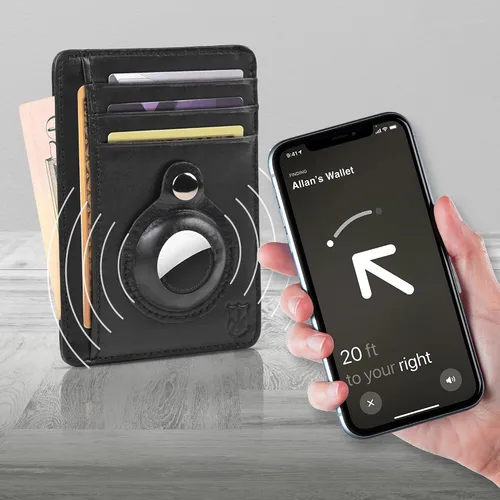 Vista 3 de KONACK Minimalist Wallet For Men with RFID Blocking Front Pocket Bifold Leather Mens Wallet with Gift Box