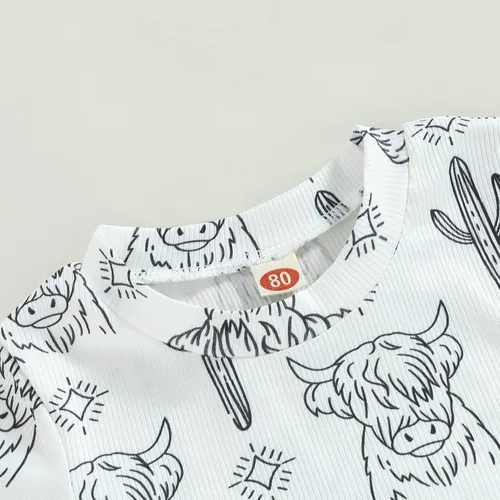 Vista 4 de KOSUSANILL Traje de verano de una pieza para bebé y niña, ropa de manga corta para vacacactus