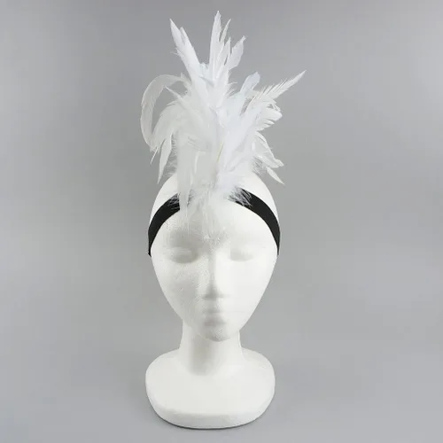Vista 3 de ZUCKER Mohawk - Disfraz de plumas naturales accesorios para el cabello para fiesta de Halloween