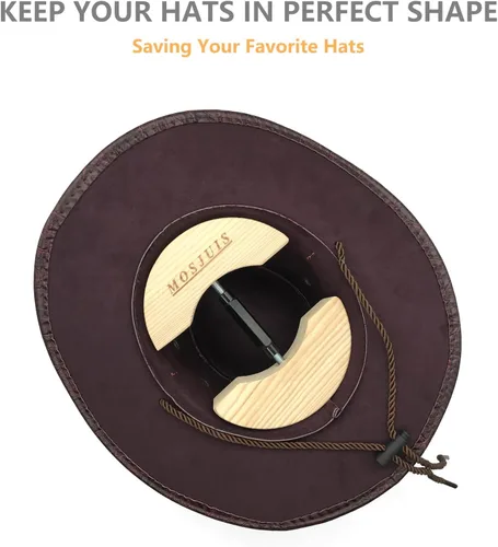 Vista 2 de Ensanchador de sombreros ajustable para sombreros ajustados, sombrero, camilla de gato para hombres y mujeres, gorras de béisbol Fedora de vaquero