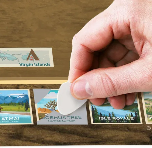 Vista 8 de Map Your Travels National Park Travel Quest - Póster de mapa para rascar Incluye herramienta para rascar (16 x 28 pulgadas) ACTUALIZADO OTOÑO 2024