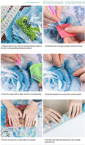 Vista 5 de KEUASDV Kits de Pintura de Diamantes para Adultos, Cardenales y Girasoles 5D Kits de Arte de Diamantes DIY Taladro Completo Puntos de Diamantes
