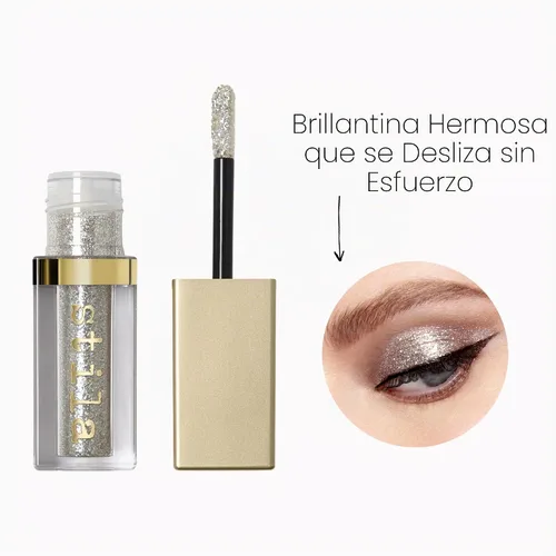 Vista 3 de Stila Magnificent Metals Glitter And Glow Sombra de ojos líquida WANDERLUST