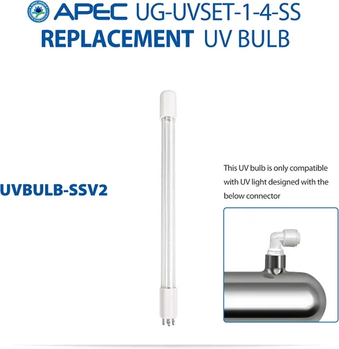 Vista 4 de APEC Water UG-UVSET-1-4-SS Esterilizador UV Kit de filtración de agua