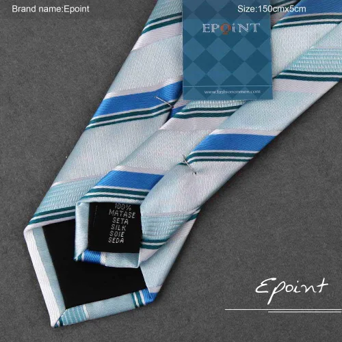 Vista 3 de Epoint Corbata delgada de seda multicolor para hombre
