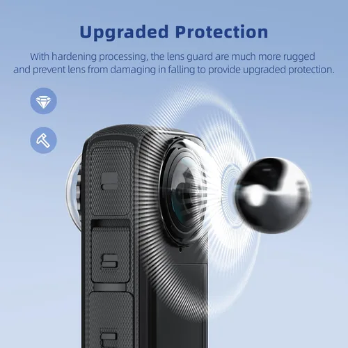 Vista 4 de Insta 360 X4 - Protector de pantalla para Insta360 X4 X 4 9H, película de vidrio templado duro, antiarañazos, sin burbujas