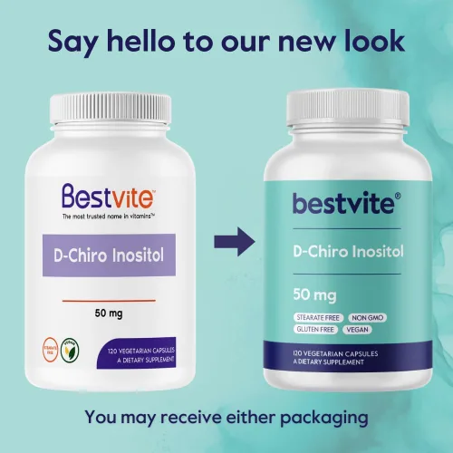 Vista 3 de BESTVITE D-Chiro Inositol (120 cápsulas vegetarianas) - Sin estearatos - Vegano - Sin OMG - Sin gluten