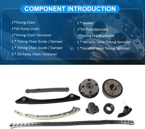 Vista 6 de Kit de cadena de distribución CJ5E6C525AD para Land Rover Range Rover Evoque Freelander Discovery 2011-2018 2.0L motor con reemplazo directo VVT
