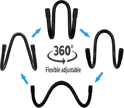 Vista 2 de Soporte flexible y ajustable sobre el asiento, accesorio para casco duro, se adapta sobre el asiento del vehículo o reposacabezas para una fácil
