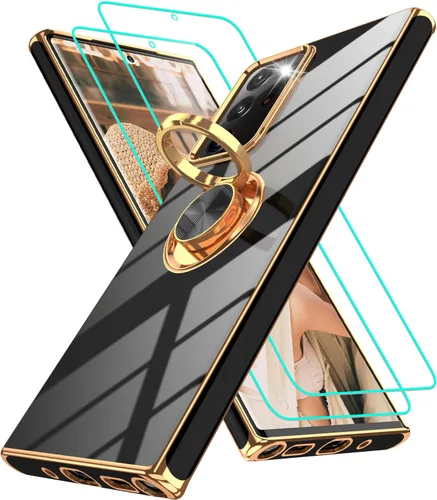 Vista 79 de Funda para Motorola Moto G 5G 2024: Funda Moto G Play 5G 2024 con 2 piezas de protectores de pantalla, soporte de anillo de rotación de 360°