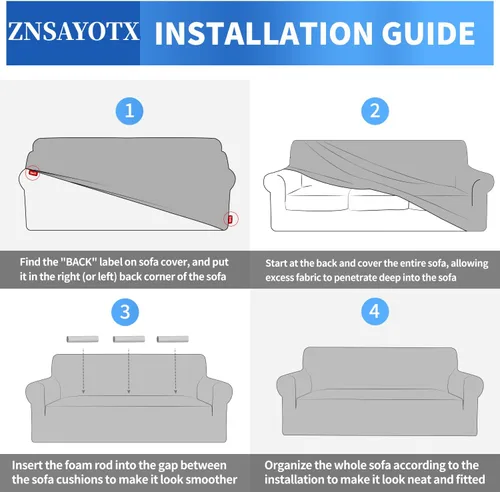 Vista 7 de ZNSAYOTX 1 Funda de silla Jacquard para sala de estar, funda de silla de alta elasticidad con brazos, antideslizante, apta para mascotas, funda