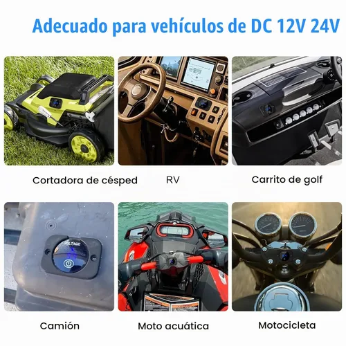 Vista 8 de Linkstyle Medidor de Voltaje de Batería, Voltímetro de Voltaje DC 12 Voltios 24 Voltios, Voltímetro de Voltaje con Pantalla Digital LED, Voltímetro
