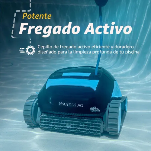 Vista 3 de Dolphin E10 - Aspiradora robótica automática para piscina, cepillo de limpieza activo, acceso a filtros de carga superior, ideal para piscinas sobre
