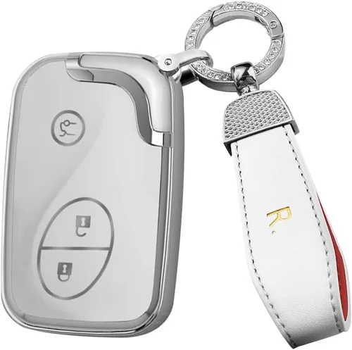 Vista 5 de ontto Funda para llave con llavero compatible con Lexus de 3 botones, carcasa de TPU suave para Gx460 Gx400 Rx270 Es240 Es350 Ls460 Accesorios