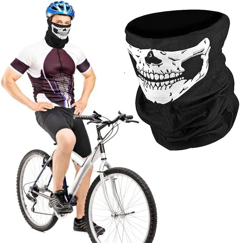 Vista 7 de 3 máscaras faciales transpirables con diseño de calavera pasamontañas sin costuras bufanda para la cabeza
