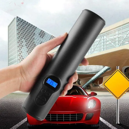 Vista 2 de Compresor de aire portátil para neumáticos de automóvil, compresor de aire, bomba infladora de neumáticos, 150 PSI con linterna LED de emergencia