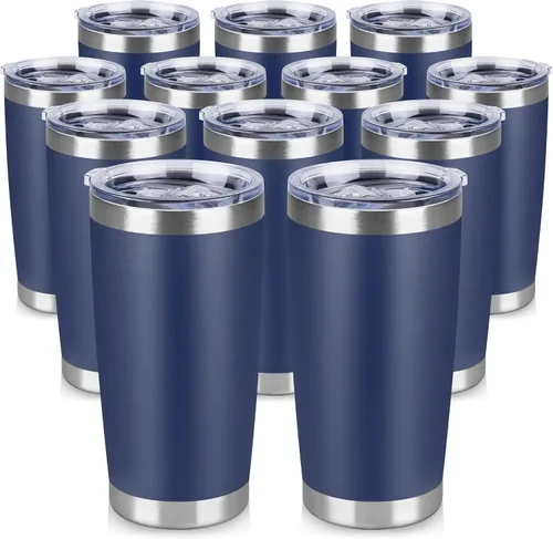 Vista 13 de Vaso Térmico de 20 oz de Acero Inoxidable Vasos Térmicos a Granel con Tapa Aislamiento de Doble Pared Tazas de Café Térmicas para Bebidas Calientes