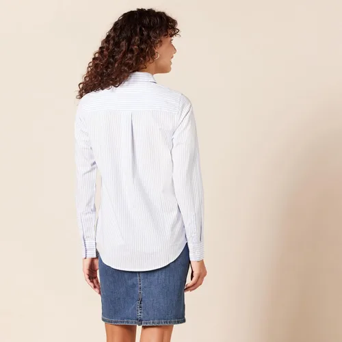 Vista 3 de Tienda Essentials Camisa de popelina con botones y manga larga para mujer