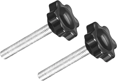 Vista 6 de METALLIXITY Perillas de tornillo de mango de sujeción (M6x26mm) 1 unidad, agarre de metal en forma de estrella - para construcción de viviendas