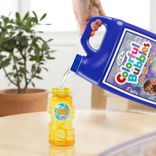 Vista 7 de Solución concentrada de burbujas Lulu Home, repuesto de 1 L/33.8 onzas para máquinas de burbujas, varitas gigantes y sopladores - hasta 2.5 galones