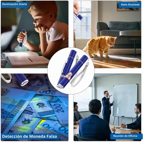 Vista 6 de TBTeek Juguetes para gatos, con caja de metal, 2 piezas, recargables (azul)