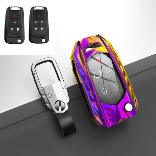 Vista 2 de LAVIYE Funda protectora de llave de aleación de zinc para Chevrolet Cruze Aveo Trax Sail Malibu Captiva Opel Vauxhall Astra J Corsa Insignia Mokka