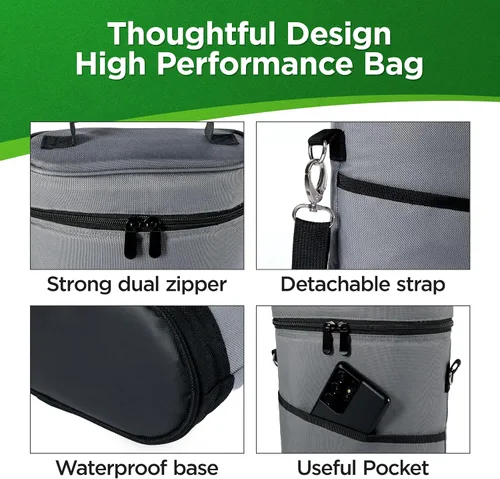 Vista 7 de Falcona Wild Bolsa enfriadora de vino más dos fundas para enfriar – Capacidad para 2 botellas – Mantiene las bebidas frías durante horas – Se adapta