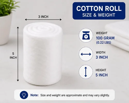 Vista 2 de Rollo de algodón puro absorbente de 2.205 libras de lana enrollada, multiusos, uso suave para sala de primeros auxilios quirúrgicos, removedor