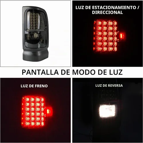 Vista 2 de Luces traseras LED para RAM 1500 1994-2001, luces traseras LED negras ahumadas para Dodge RAM 1500/2500 / 3500 1994 1995 1996 1997 1998 1999 2001