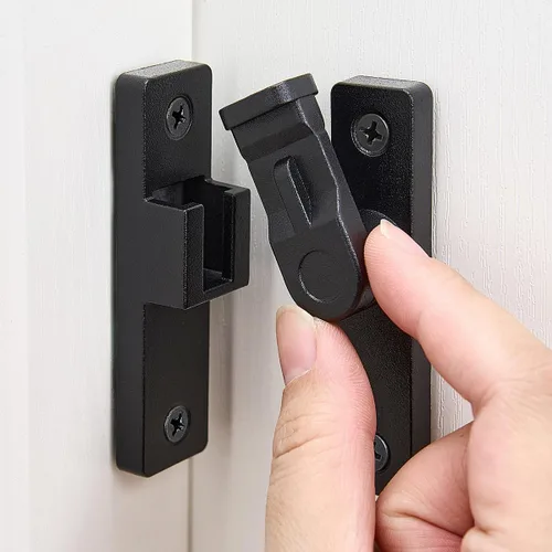 Vista 6 de INIRET Cerradura de pestillo giratorio dorada de 90 grados, cerraduras de ángulo recto de aleación de zinc, para mayor seguridad y privacidad