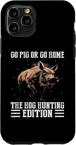 Vista 11 de iPhone 12 mini Pig Hunting Quote for Hog Exterminator and Boar Hunting Case