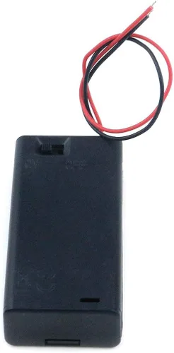 Vista 3 de Semetall Paquete de 12 fundas de soporte de batería AA de 1,5 V con interruptor de encendido/apagado y cables