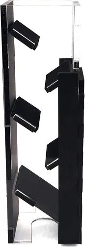 Vista 3 de C4Labs Torre alta de dados forrada de terciopelo, sonido más suave, opciones de color (torre con bandeja negra)