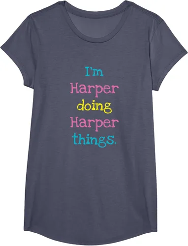 Vista 19 de Harper - Camiseta de regalo para niños con texto personalizado