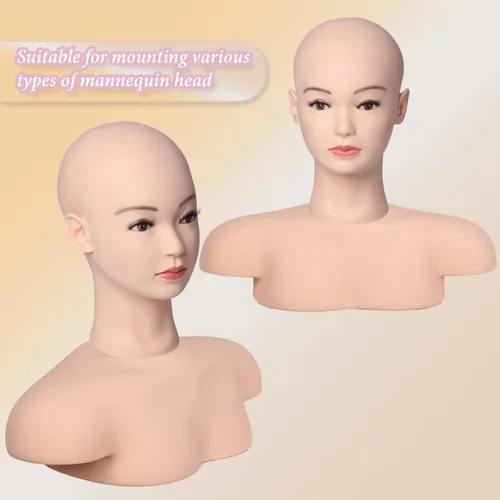 Vista 2 de Soporte de cabeza de maniquí, maniquí de hombro, cosmetología y entrenamiento de peluquería en entornos domésticos y de salón, soporte de hombro