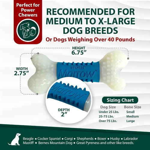 Vista 15 de Sporn Yuppie - Juguete dental para cachorros, masticable de médula, pequeño, blanco, (33810)
