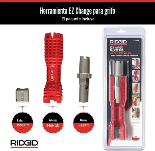Vista 7 de RIDGID 57003 EZ Change Llave de Fontanería para Instalación y Remoción de Grifos