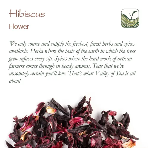 Vista 6 de Hibisco Flores orgánicas Té de hierbas - Tarta de limón y bayas rica - Malva clásica de rosa agridulce - Flores de hibisco Té de hibisco seco Flor