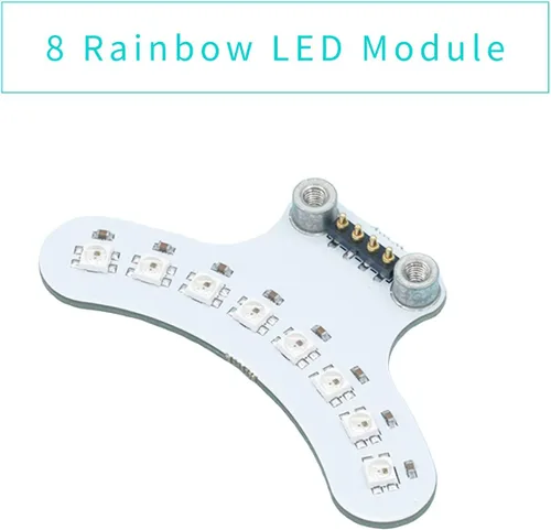 Vista 4 de ELECFREAKS - Anillo de microbit: accesorios para coche, paquete de sensores con módulo de seguimiento y barra de luz LED para anillo de microbit