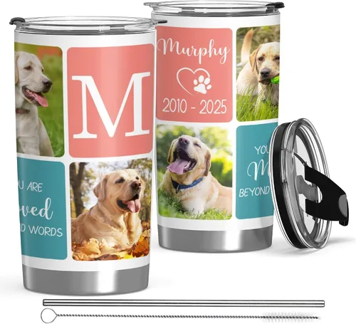 Vista 26 de Vaso personalizado con texto fotográfico, vaso de acero inoxidable con pajilla, taza de café personalizada con foto de viaje, regalo
