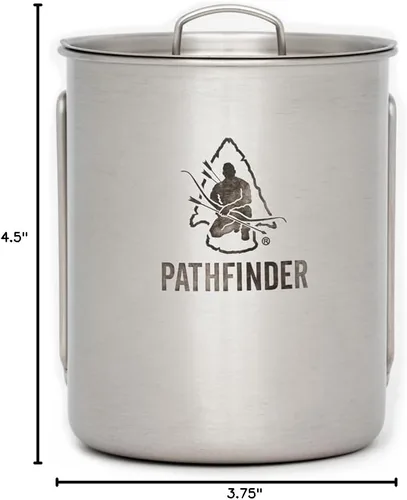 Vista 6 de The Pathfinder School Juego de tazas y tapas de acero inoxidable de 25 oz