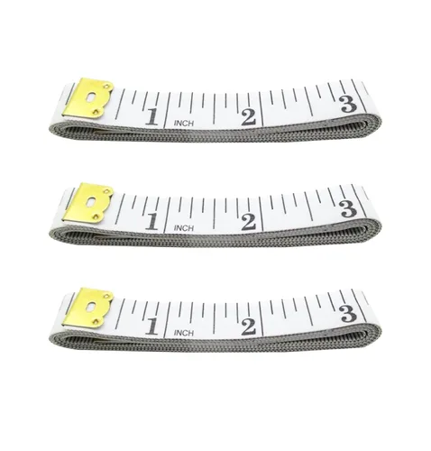 Vista 9 de Cinta métrica de cuerpo y tela para costura, costura, sastre, tela, cintura, manualidades, fitness, cinta métrica multiusos de doble cara, 60