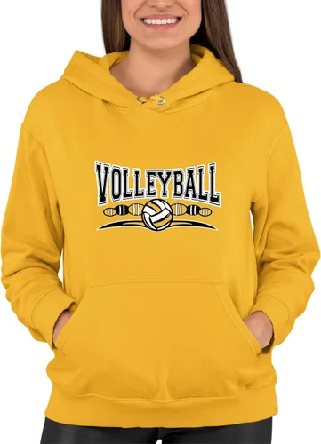 Vista 14 de Go All Out Sudadera con capucha para hombre y mujer con diseño fresco de voleibol