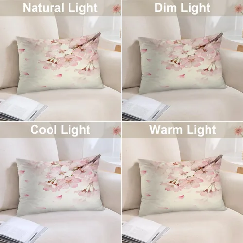 Vista 401 de Batmerry Autumn Pumpkin Templeton Throw Pillow Covers, Green Leaves Paths Forests Decorative Pillow Covers Digital Printing Blended for Couch Sofa