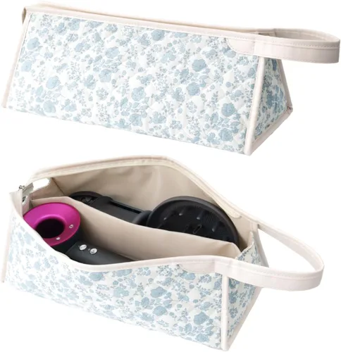 Vista 10 de Bolsa de viaje acolchada para herramientas para el cabello Dyson Floral rosa