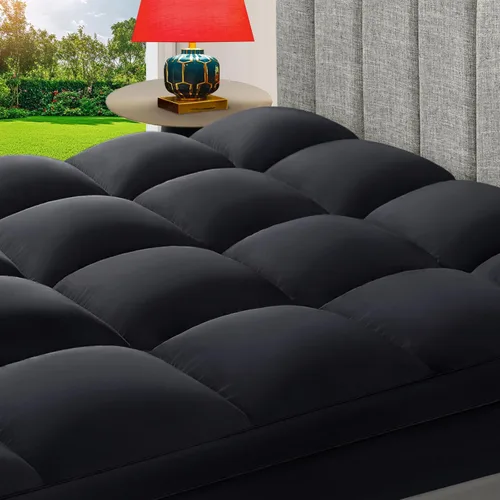 Vista 14 de CHOKIT Cubrecolchón Queen, Cubrecolchón de Almohada Extra Grueso para Alivio del Dolor de Espalda, Cubrecolchón de Cama Refrescante con Bolsillo